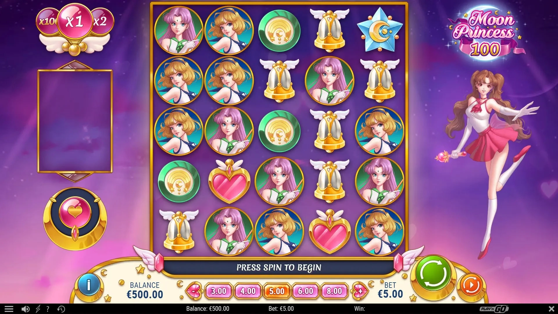 Moon Princess 100 - Game screenshot